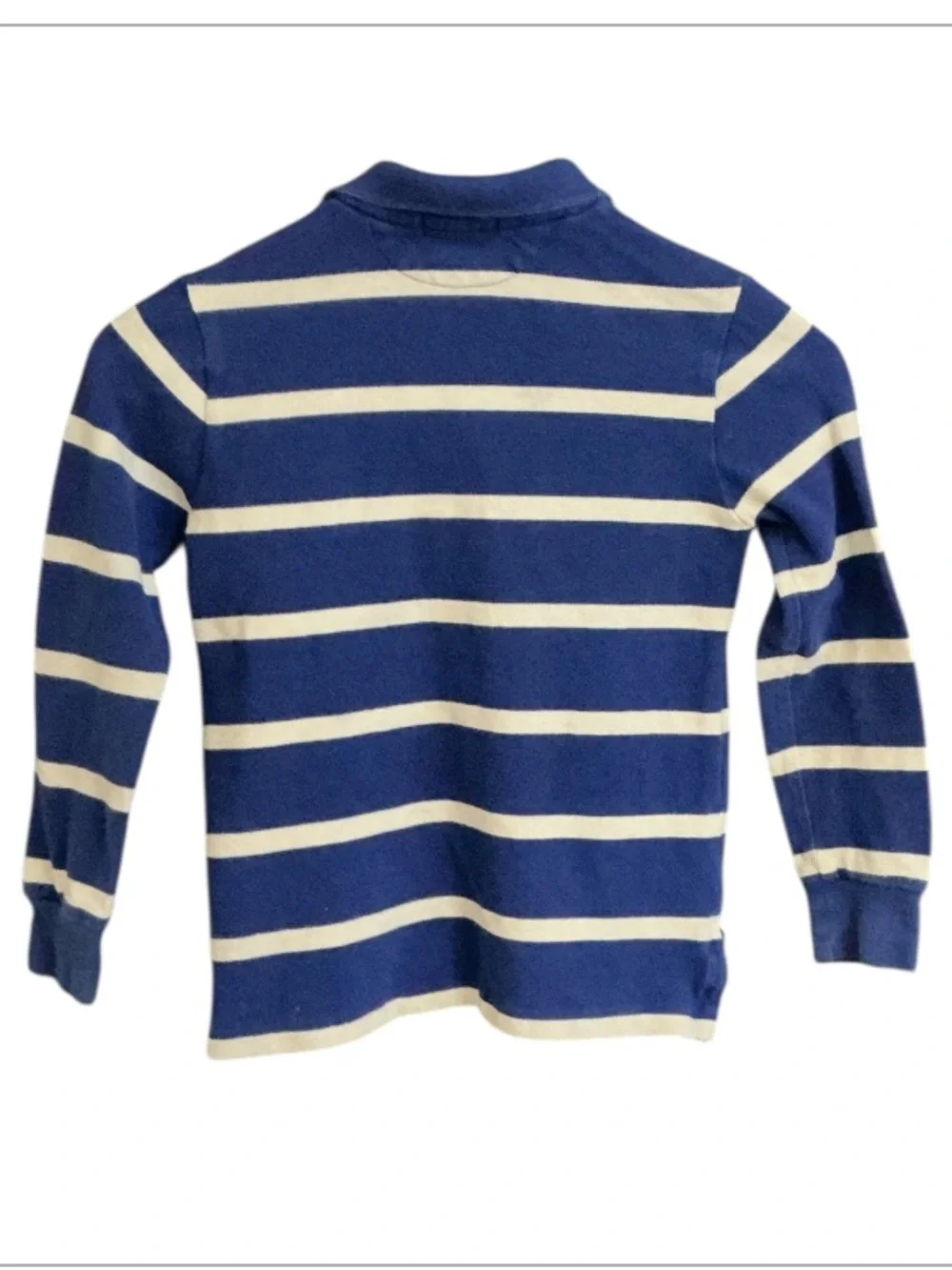 Authentic Ralph Lauren Polo boys navy designer long sleeve rugby polo shirt sz S